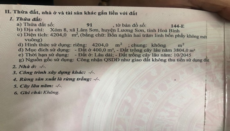 Bán 4024m tại dốc phấn Lâm sơn có ao, có nhà