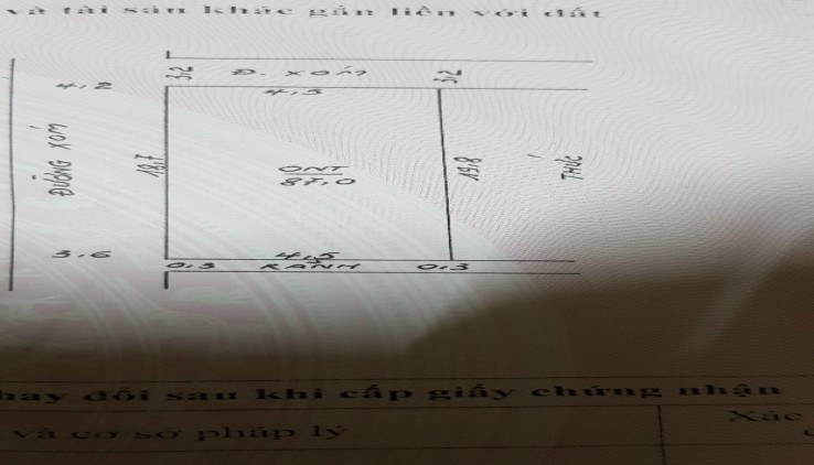 BÁN LÔ GÓC TẠI ĐÔNG SƠN CHƯƠNG MỸ -HN CHỈ VỚI 720tr