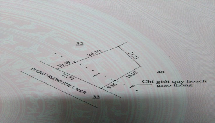 Bán 747m bám đường nhựa trường sơn A 30m giá chỉ hơn 1tr/m tại lương sơn