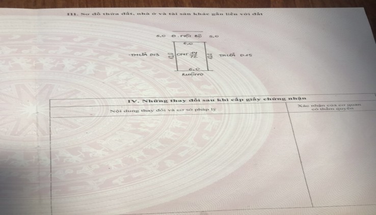 BÁN NHANH 72M ĐẤT PHÂN LÔ CHỢ CÁ CHƯƠNG MỸ, HÀ NỘI GIÁ 980 TRIỆU.