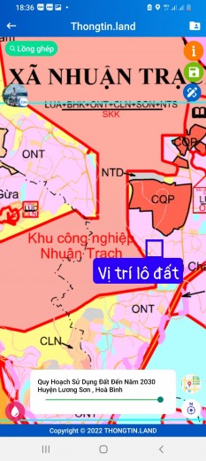 Chính chủ chuyển nhượng mảnh đất 592m bám sát dự án KCN Nhuận Trạch, Lương Sơn, Hòa Bình.